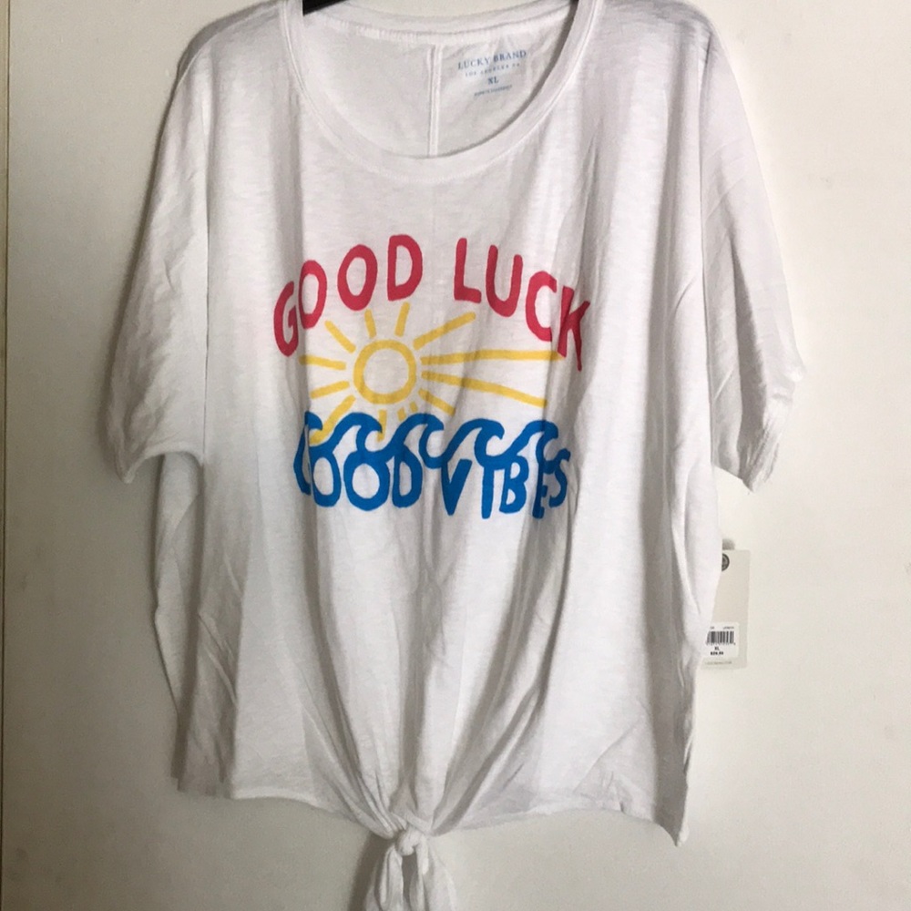 2 LEFT - NEW Graphic Good Luck Good Vibes festival  tee - Picture 4 of 8
